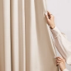Záclona Aura Cream - 140x250 cm - nástavec s ozdobnými kolečky