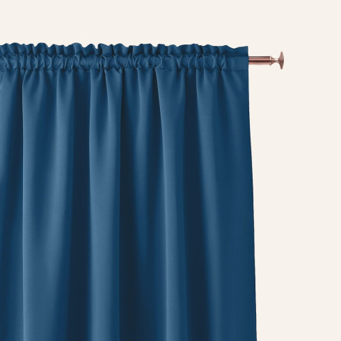 Záves Aura Dark Blue - 140x250 cm - uchytenie riasiaca páska Záves Aura Dark Blue - 140x250 cm - uchytenie riasiaca páska