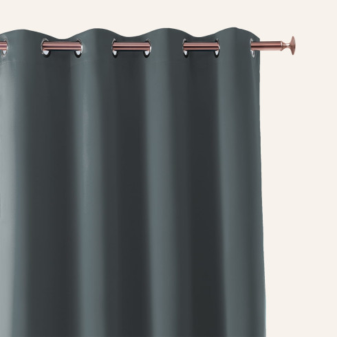 Záves Aura Dark Grey - 140x250 cm - uchytenie dekoračné kolieska Záves Aura Dark Grey - 140x250 cm - uchytenie dekoračné kolieska