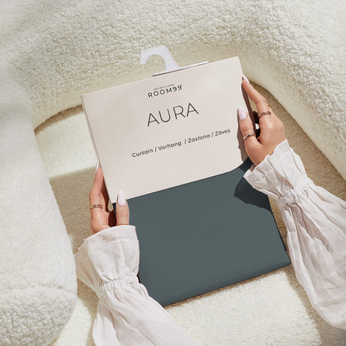 Záves Aura Dark Grey - 140x250 cm - uchytenie riasiaca páska