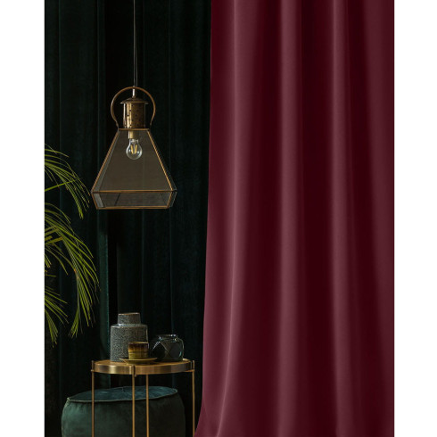 Záves Aura Deep Red - 140x250 cm - uchytenie dekoračné kolieska Záves Aura Deep Red - 140x250 cm - uchytenie dekoračné kolieska