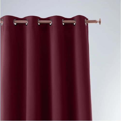 Závěs Aura Deep Red - 140x250 cm - uchycení dekorační kolečka