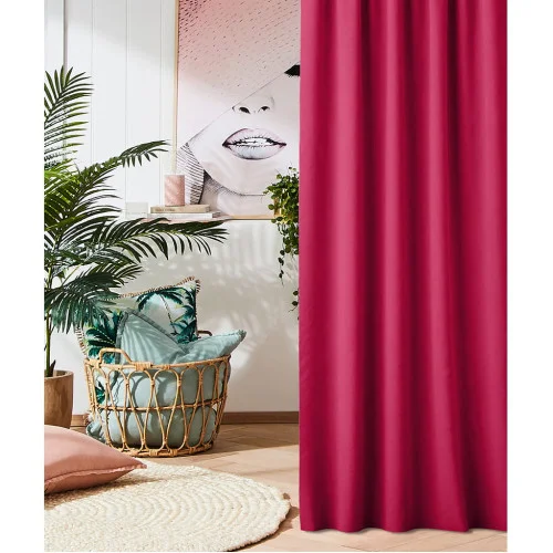 Závěs Aura Fuchsia - 140x250 cm - uchycení řasící páska