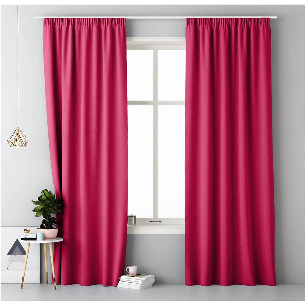 Závěs Aura Fuchsia - 140x250 cm - uchycení řasící páska