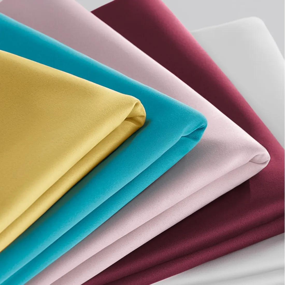 Závěs Aura Light Grey - 140x250 cm - uchycení dekorační kolečka