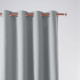 Závěs Aura Light Grey - 140x250 cm - uchycení dekorační kolečka