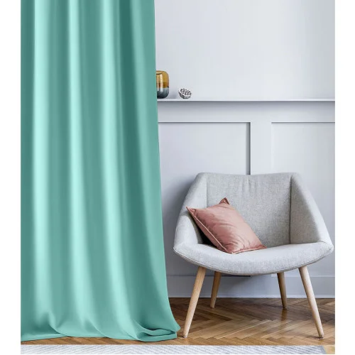 Závěs Aura Mint - 140x280 cm - uchycení řasící páska