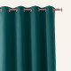 Záclona Aura Petrol - 140x250 cm - nástavec s ozdobnými kolečky