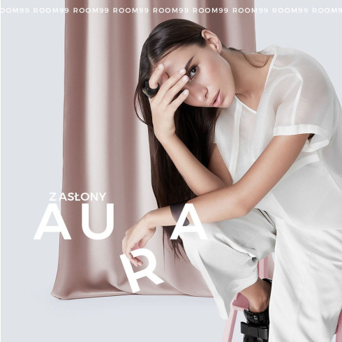 Záves Aura Pink - 140x250 cm - uchytenie riasiaca páska