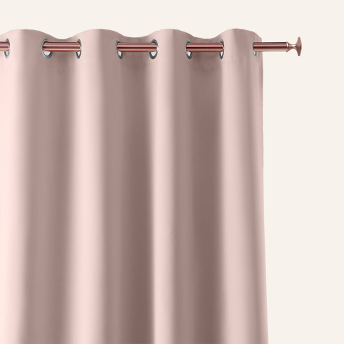 Záves Aura Pink - 140x280 cm - uchytenie dekoračné kolieska Záves Aura Pink - 140x280 cm - uchytenie dekoračné kolieska
