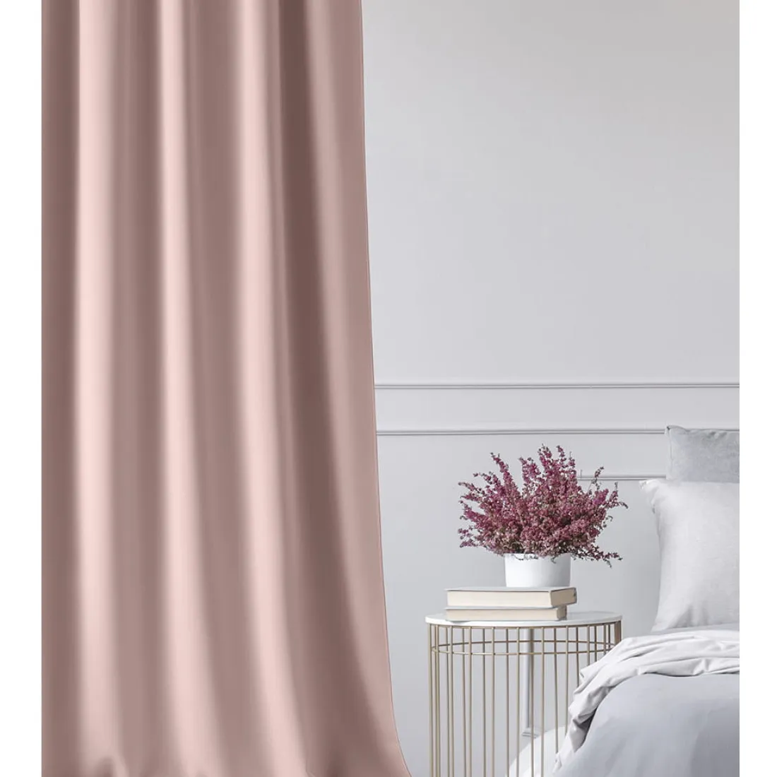 Záves Aura Pink - 140x280 cm - uchytenie riasiaca páska