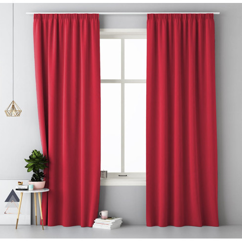 Záves Aura Red - 140x250 cm - uchytenie riasiaca páska Záves Aura Red - 140x250 cm - uchytenie riasiaca páska