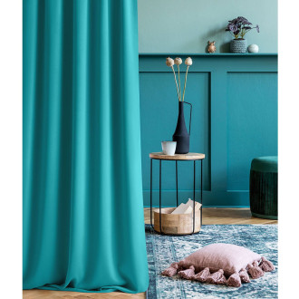 Záves Aura tyrkysový - 140x250 cm - uchytenie riasiaca páska