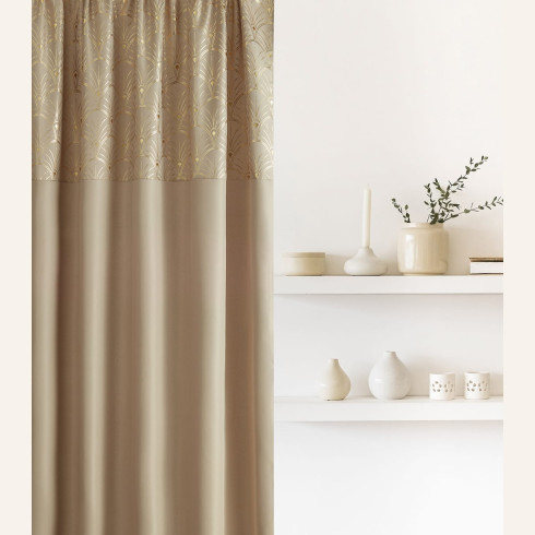 Závěs BELISSA - béžový, 140x260 cm - upevnění pomocí pásky