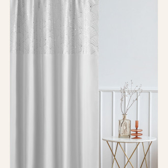 Záves BELISSA - biely, 140x250 cm - uchytenie riasiaca páska