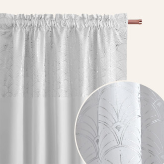 Záves BELISSA - biely, 140x250 cm - uchytenie riasiaca páska