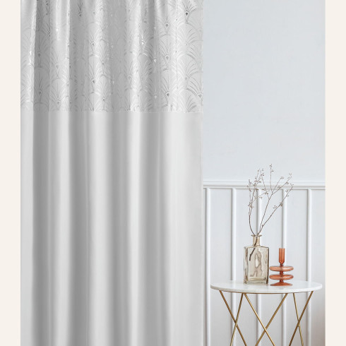 Záves BELISSA - biely, 140x280 cm - uchytenie dekoračné kolieska