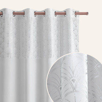 Záves BELISSA - biely, 140x280 cm - uchytenie dekoračné kolieska