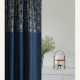 Záclona BELISSA - modrá, 140x260 cm - nástavec s ozdobnými kolečky