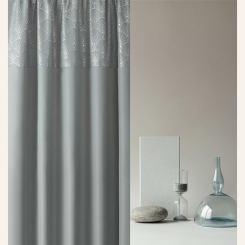 Záves BELISSA - šedý, 140x280 cm - uchytenie riasiaca páska