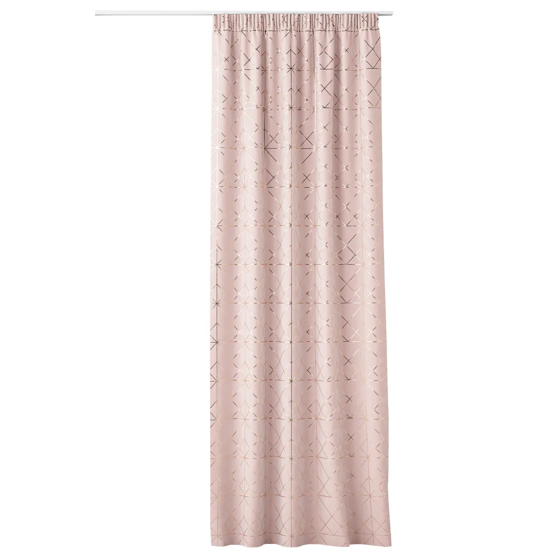 Závěs GLAMMY - růžový 140 x 250 cm - uchycení dekorační kolečka