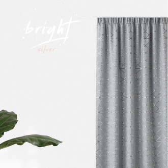 Záves GLAMMY - sivý 140x250 cm - uchytenie riasiaca páska