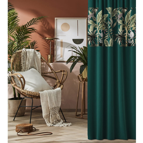 Záves Harmony Jungle Life 140x250 cm - uchytenie dekoračné kolieska Záves Harmony Jungle Life 140x250 cm - uchytenie dekoračné kolieska