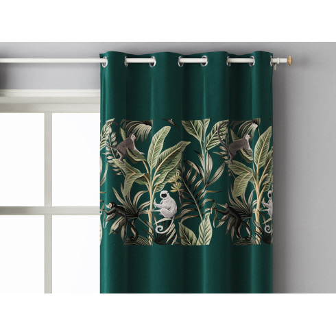Záves Harmony Jungle Life 140x250 cm - uchytenie dekoračné kolieska Záves Harmony Jungle Life 140x250 cm - uchytenie dekoračné kolieska