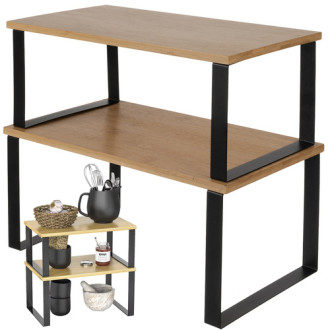 Bambusová kuchynská polica, 2 ks