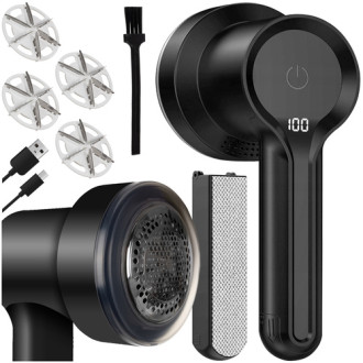 Bezdrôtový odstraňovač žmolkov, čierny