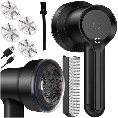 Bezdrôtový odstraňovač žmolkov, čierny