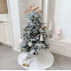Dekoratívny koberec pod vianočný stromček - vločky 90 cm
