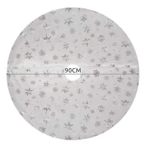 Dekoratívny koberec pod vianočný stromček - vločky 90 cm