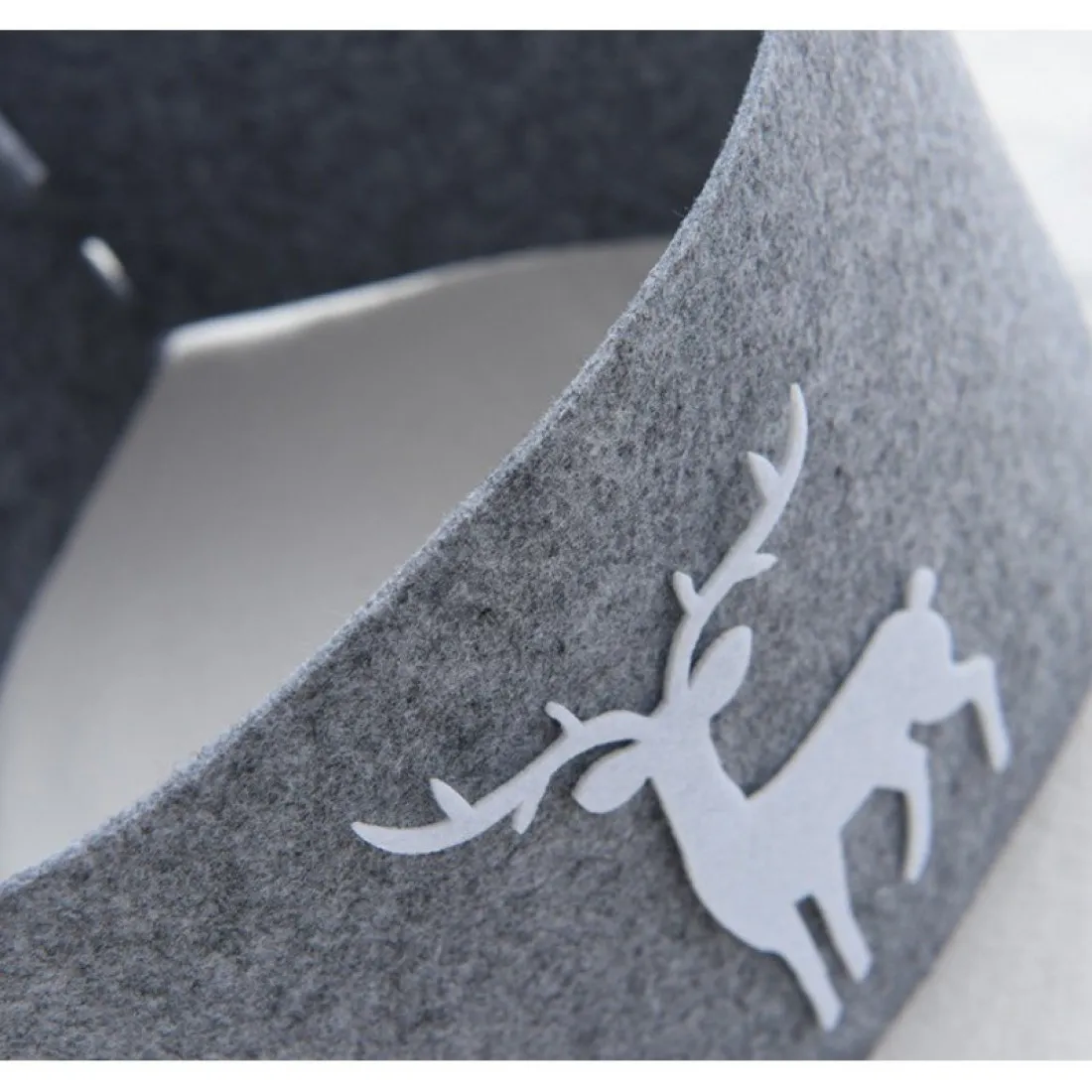 Dekoratívny obal na vianočný stromček - šedý