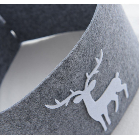 Dekoratívny obal na vianočný stromček - šedý