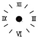 Dizajnové 3D nalepovacie hodiny 130 cm - rímske číslice, čierne