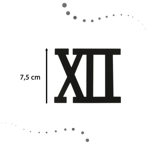 Dizajnové 3D nalepovacie hodiny 130 cm - rímske číslice, čierne