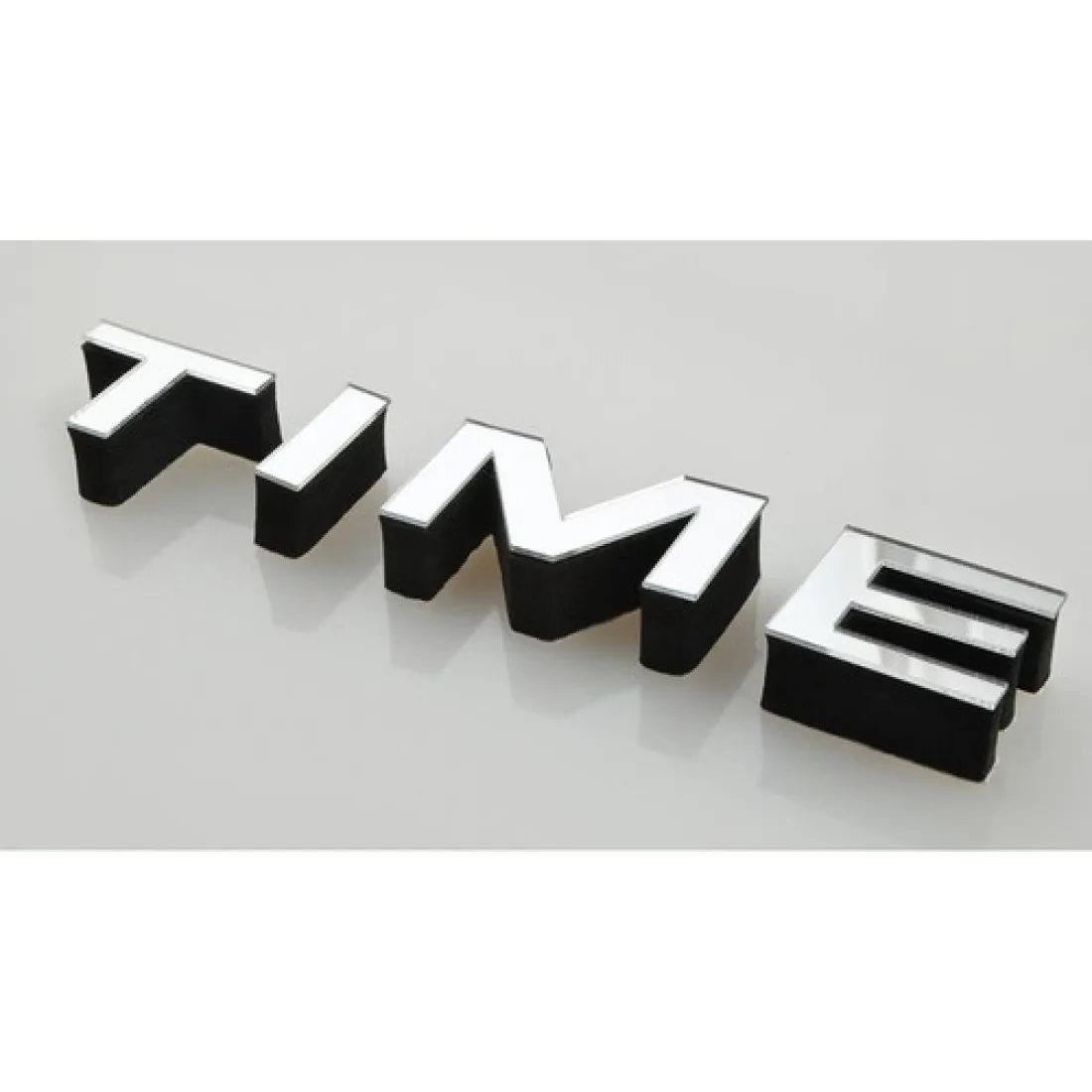 Dizajnové 3D nalepovacie hodiny 130 cm - strieborné