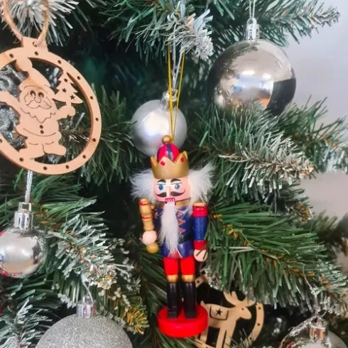 Drevené figúrky na stromček Luskáčik, 5 ks