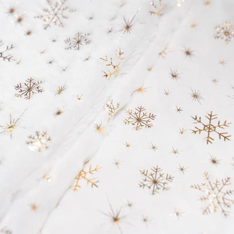 Koberec pod vánoční stromeček - zlaté hvězdičky 122 cm