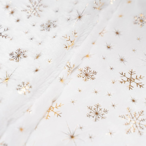 Koberec pod vánoční stromeček - zlaté hvězdičky 122 cm