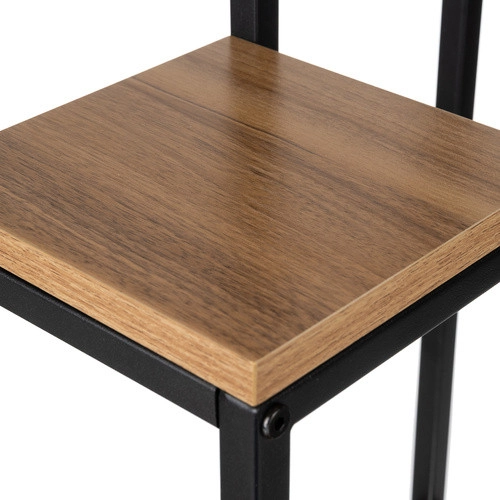 Kovový třípatrový stojan na květiny Loft 67 cm, černý