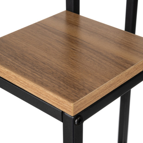 Kovový 3-úrovňový stojan na kvety Loft 67 cm, čierny