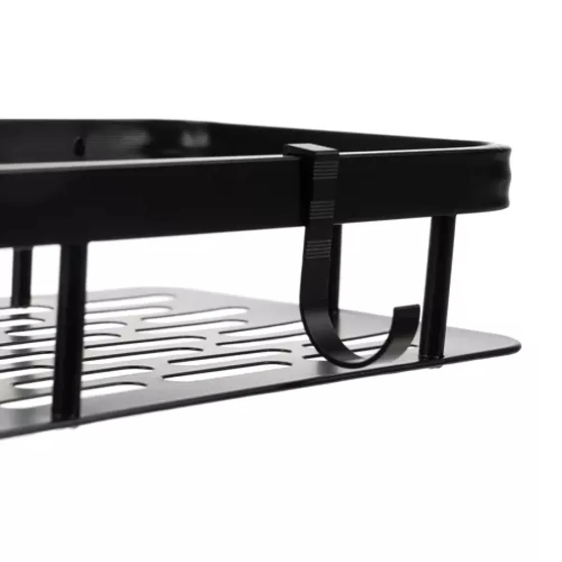 Kúpeľňová polica 2 ks, čierna