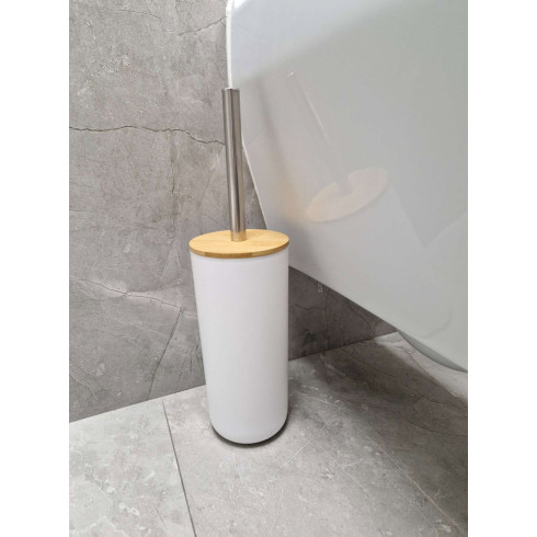 Koupelnová sada - dávkovač, kartáč - sada 6 kusů, bílá