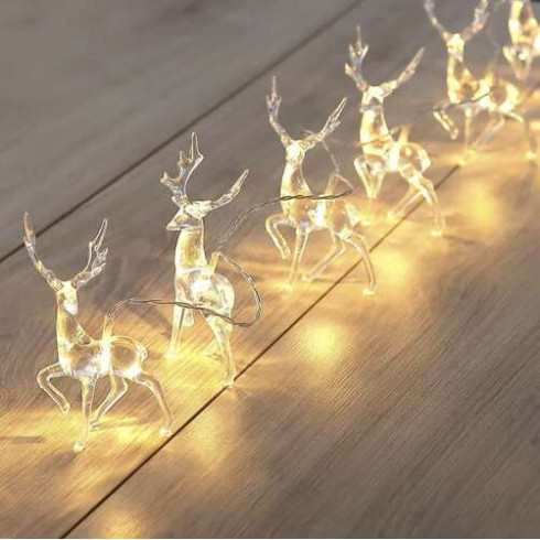 LED vianočná girlanda Soby, teplá biela