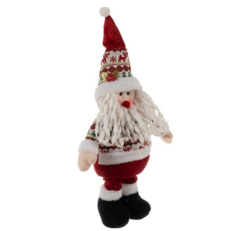 Mikuláš/Santa Claus s teleskopickými nohami 60–95 cm, bielo‑červený