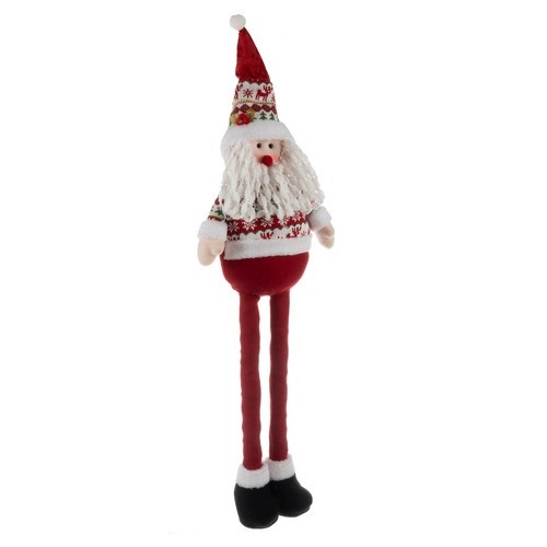 Mikuláš/Santa Claus s teleskopickými nohami 60–95 cm, bílo‑červený