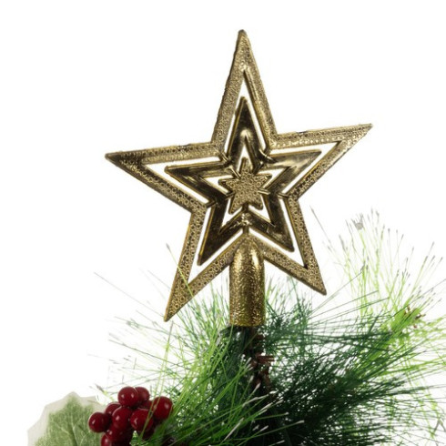 Mini vianočný stromček so snehom a ozdobami 45cm, zelený