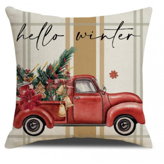 Obliečka na vankúš s vianočným motívom 45x45 cm BOHO